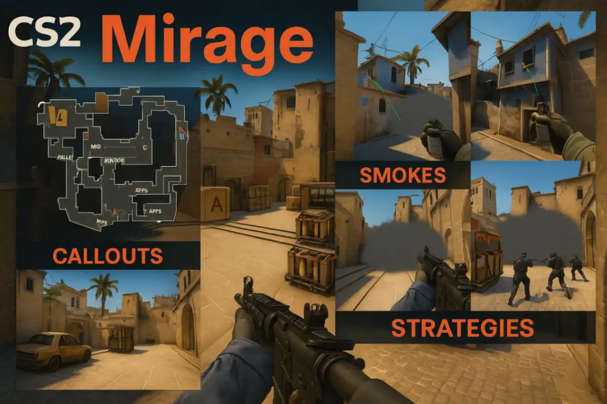 Mirage — гайд по коллаутам, смокам и стратегиям в CS2