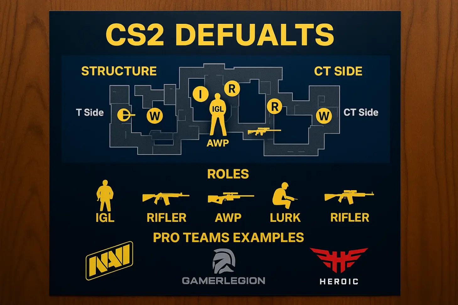 Дефолты CS2: структура, роли и примеры про-команд